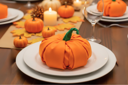 Thanksgiving Pumpkin Napkin Fold